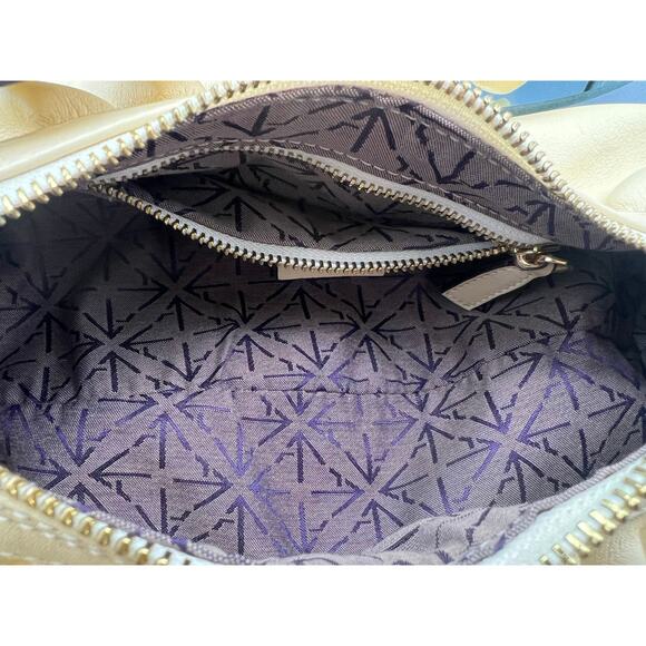 MANU ATELIER Cylinder Ruched Shoulder Bag in Vanilla calf skin leather - Picture 11 of 12